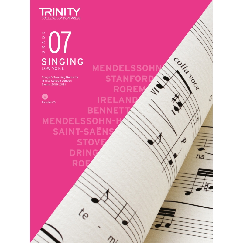 Trinity - Singing Grade 7 Low 2018-2021 (with CD)