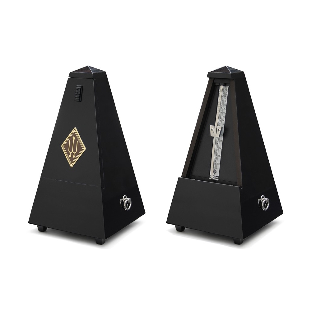 Wittner Wooden Metronome Black Highly Polished without Bell