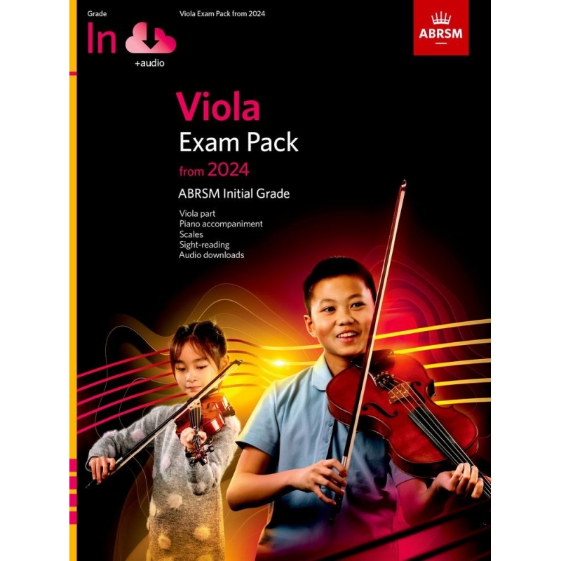 Viola Exam Pack from 2024, Initial Grade, Viola Part, Piano Accompaniment & Audio