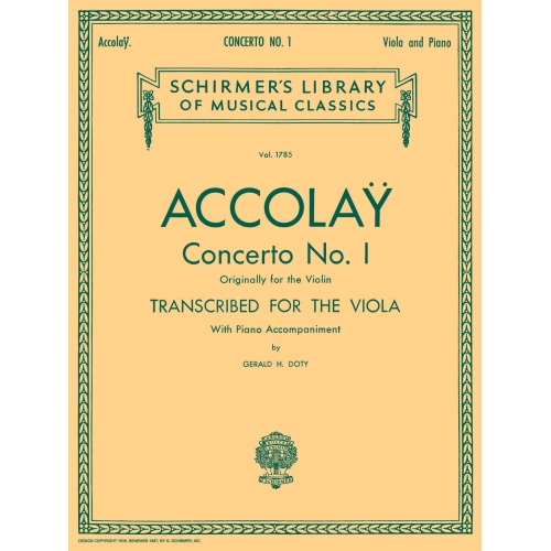 Accolay, Jean-Baptiste - Concerto No. 1