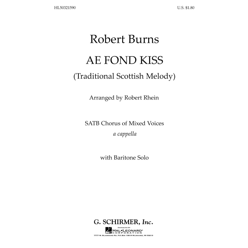 Traditional Ae Fond Kiss