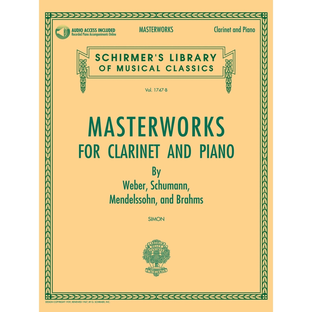 Masterworks for Clarinet and Piano