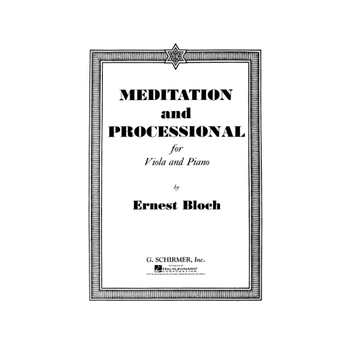 Bloch, Ernest - Meditation...