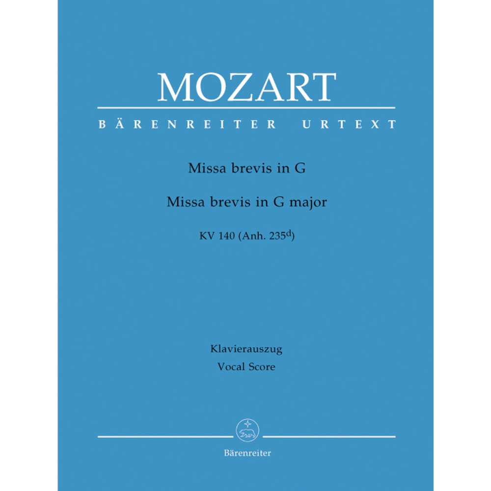 Mozart, W A - Missa brevis in G (K.140) (Urtext).