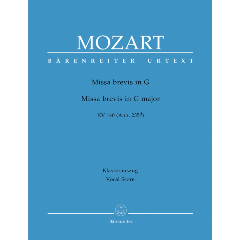 Mozart, W A - Missa brevis in G (K.140) (Urtext).