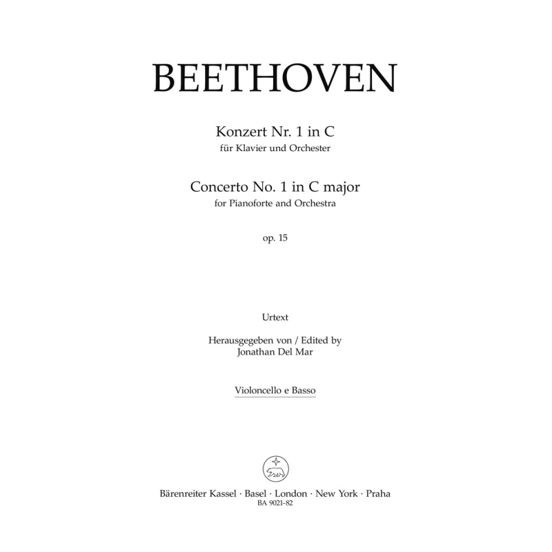 Concerto No.1 In C Major Op.15 For Piano Cello/Bass - Ludwig Van Beethoven