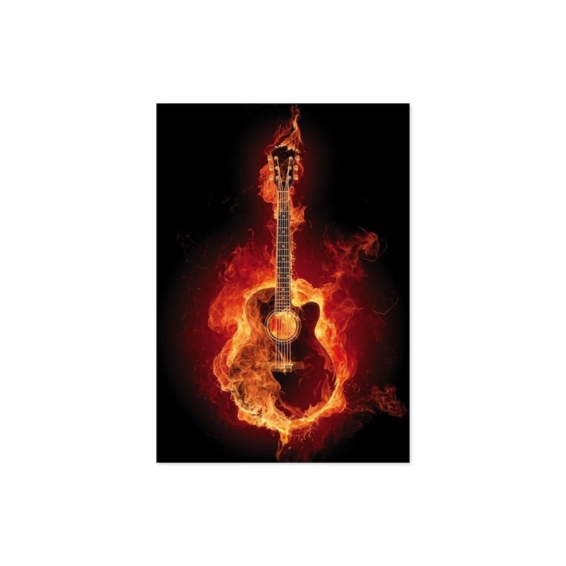 Postcard Fire Guitar (10 pcs)