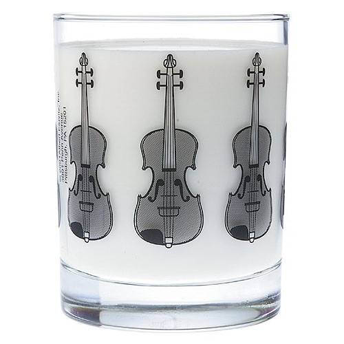 Clear Glass Tumbler: Violin