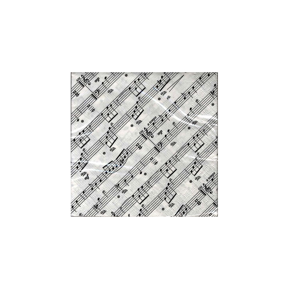 Napkins: 2-Ply Beverage Napkins - Notation Design