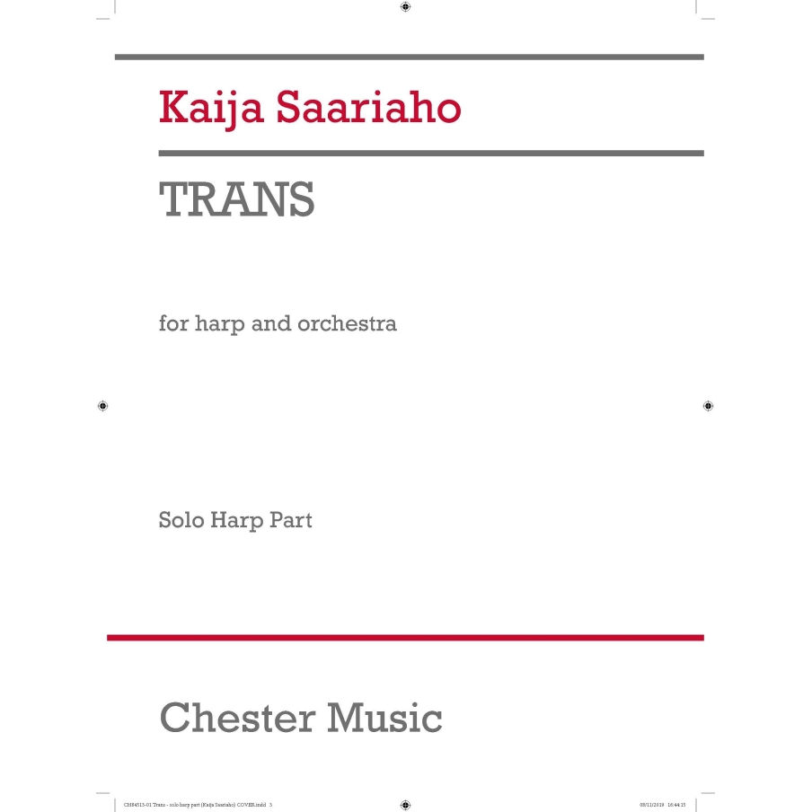 Saariaho, Kaija - Trans (Solo Harp Part)