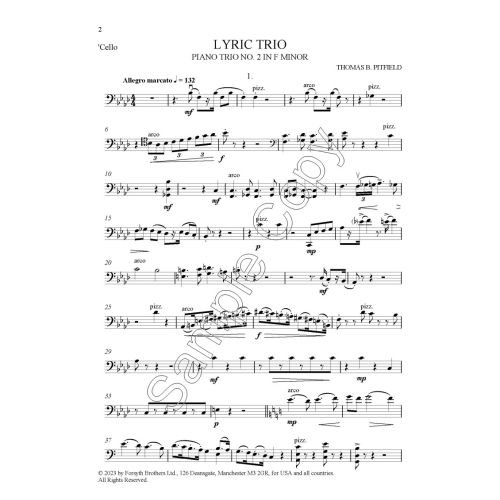 Lyric Trio - Piano Trio No. 2 in F Minor - Thomas Pitfield