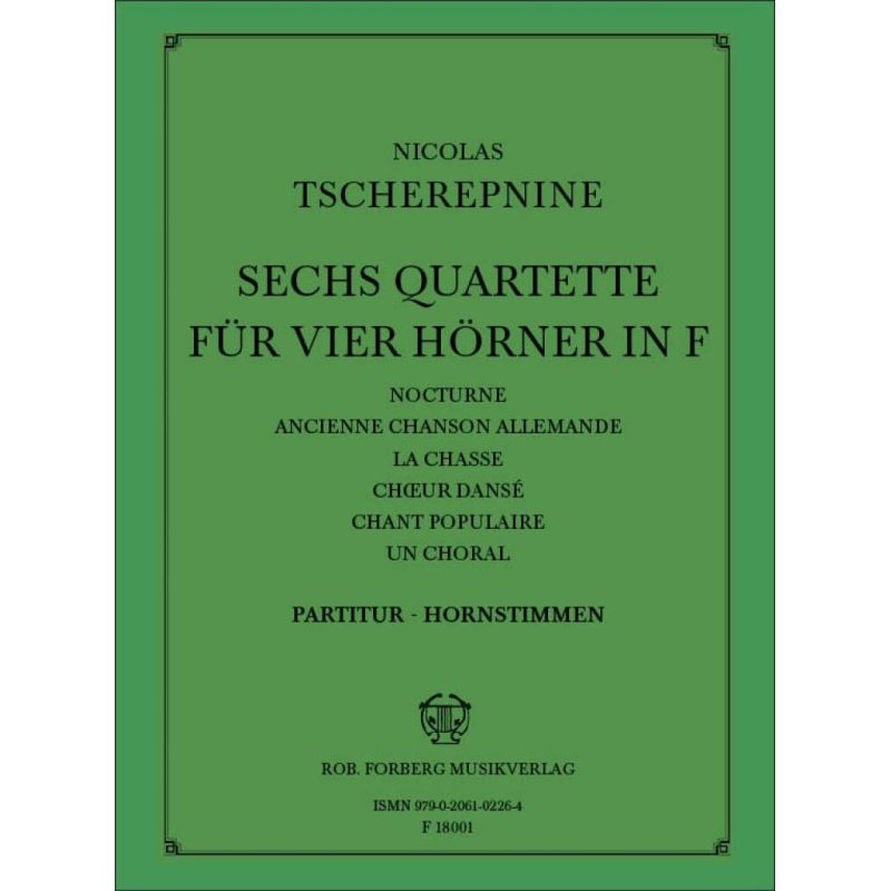 Tcherepnin, Nikolai - Sechs Quartette D-Dur