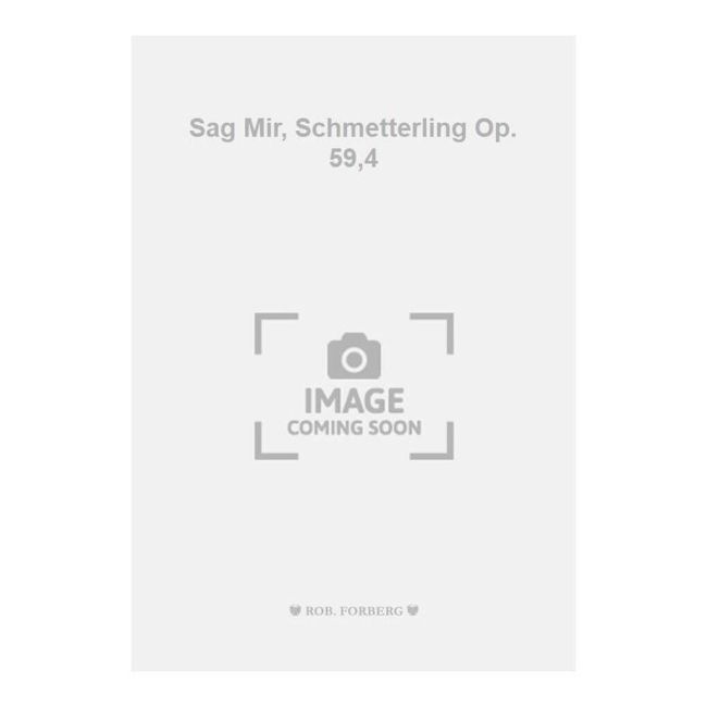Arensky, Anton Stepanovich - Sag Mir, Schmetterling Op. 59,4