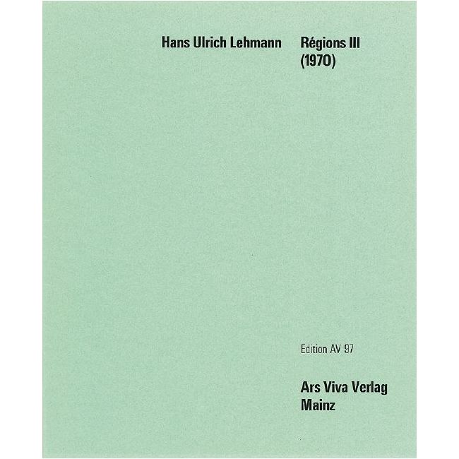 Lehmann, Hans Ulrich - Regions III