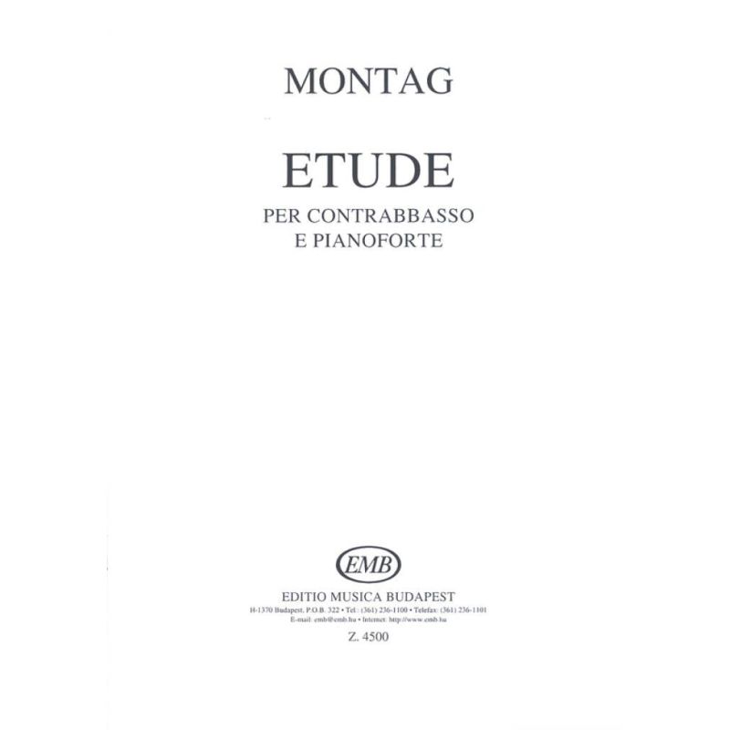 Montag, Lajos - Etude (double bass and piano)