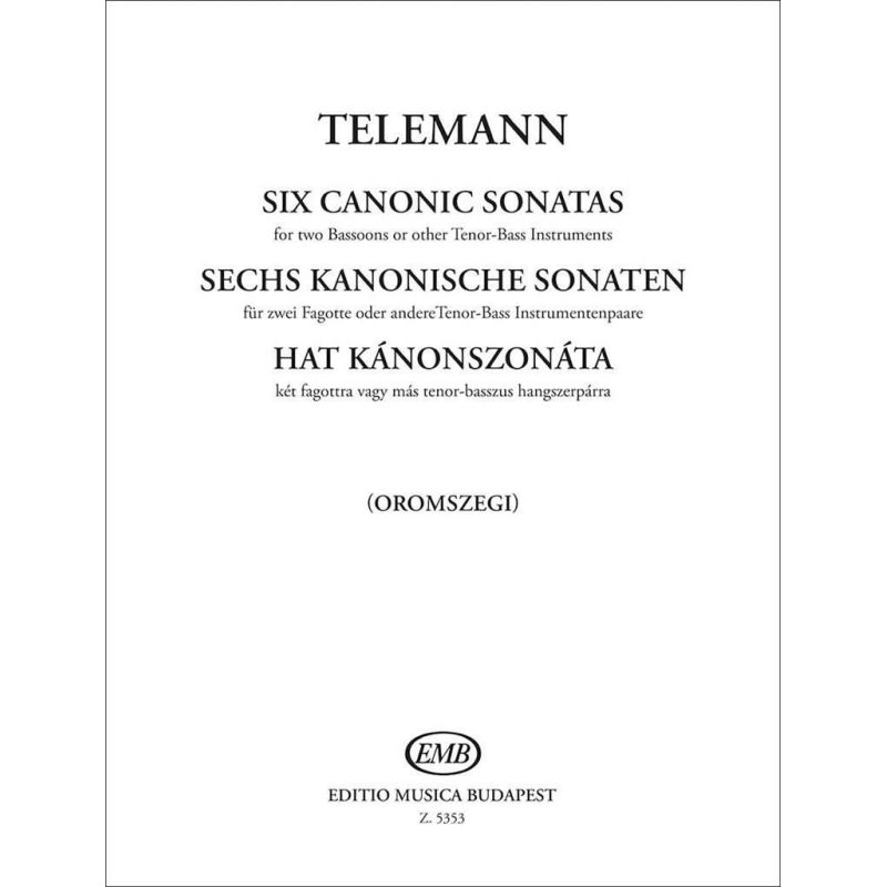 Telemann, Georg Philipp - Six Canonic Sonatas (two bassoons)