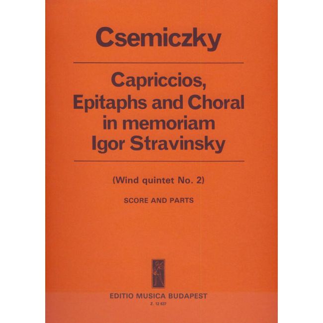 Csemiczky, Miklós - Capriccios, Epitaphs and Choral