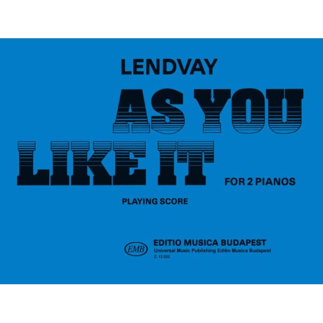 Lendvay, Kamilló - As You Like It