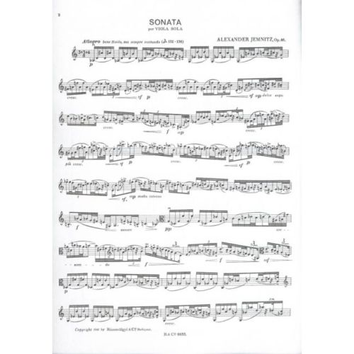 Jemnitz, Sándor - Sonata per viola sola