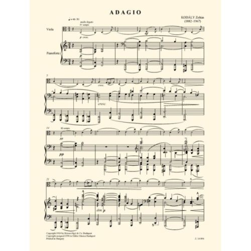 Kodály, Zoltán - Adagio (viola and piano)