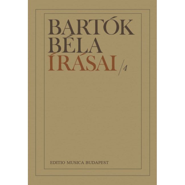 Révész, Dorrit - Bartok Bela irasai