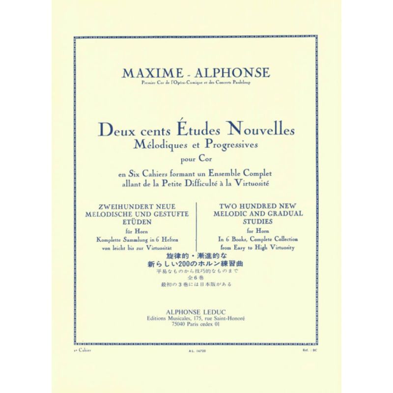 Alphonse, Maxime - 200 Études Nouvelles Mélodiques et Progressives 2