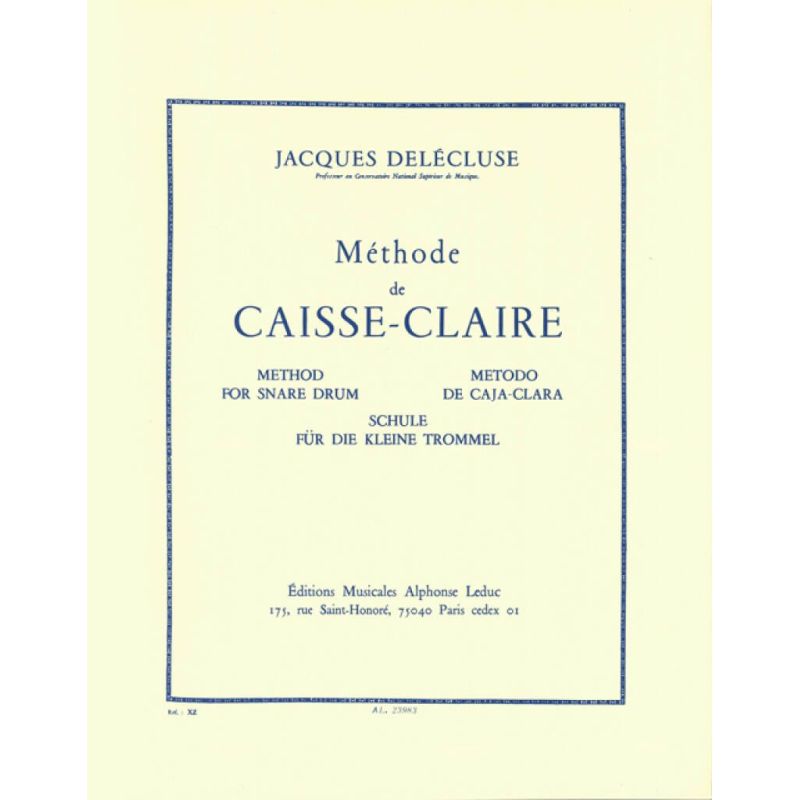 Delécluse, Jacques - Méthode de Caisse Claire