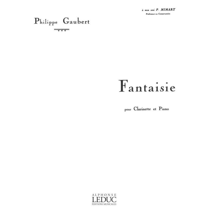 Gaubert, Philippe - Fantasy for Clarinet and Piano