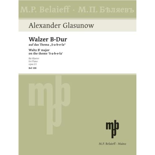 Glazunov, Alexander - Waltz Bb major op. 23