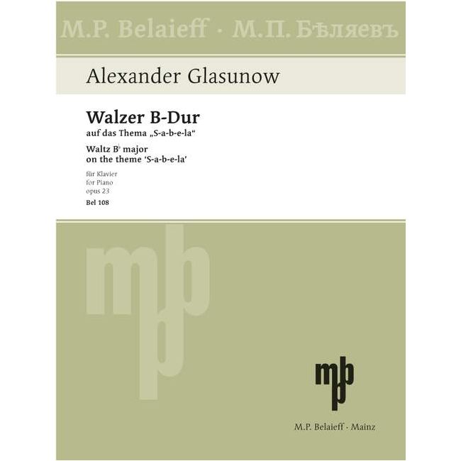 Glazunov, Alexander - Waltz Bb major op. 23