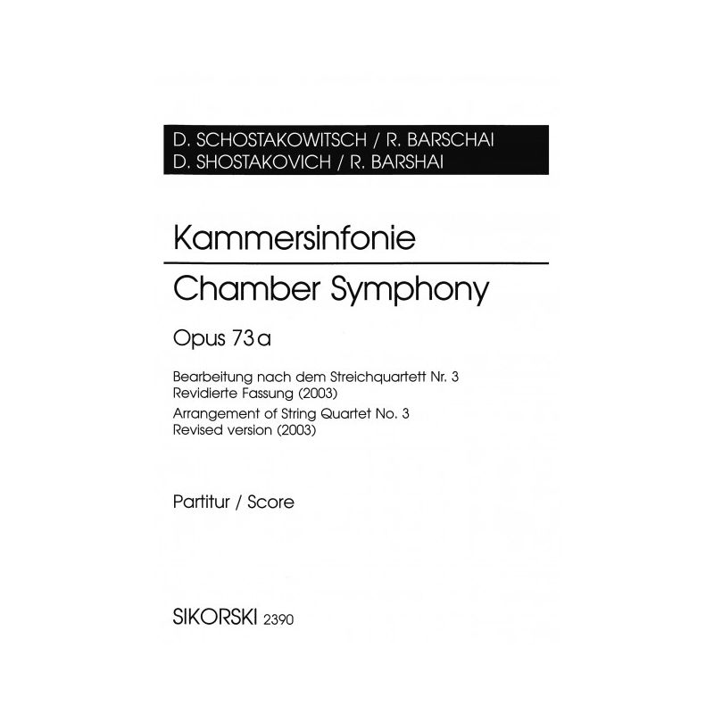 Shostakovich, Dmitri - Kammersinfonie op. 73 a