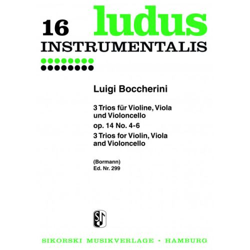 Boccherini, Luigi - 3 Trios op. 14/4-6