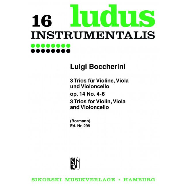 Boccherini, Luigi - 3 Trios op. 14/4-6