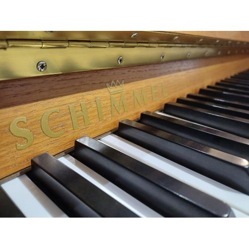 SOLD: Pre-Owned Schimmel 112 5E Upright Piano in Cherry Satin