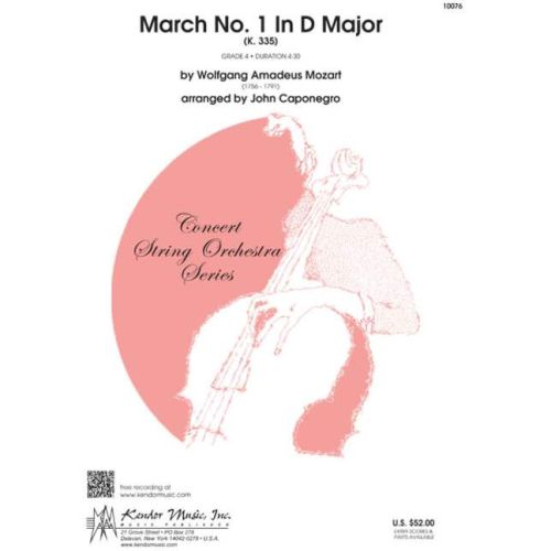 Mozart, Wolfgang Amadeus - March No. 1 In D Major K.335