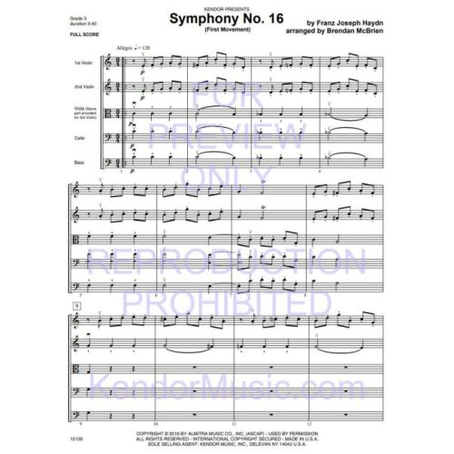 Haydn, Joseph - Symphony No. 16