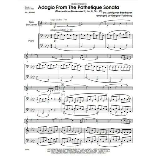 Beethoven, Ludwig van - Adagio From The Pathetique Sonata