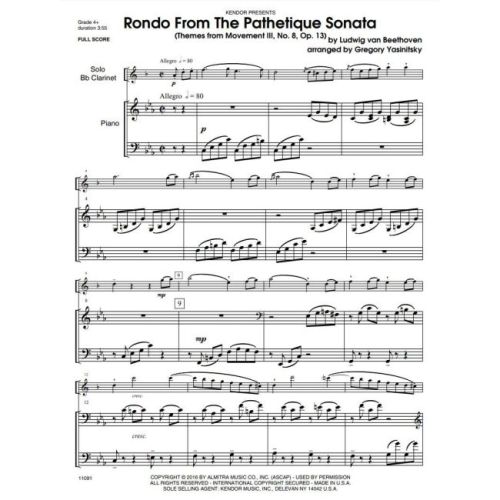 Beethoven, Ludwig van - Rondo from the Pathetique Sonata