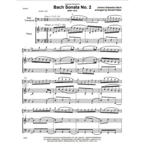 Bach Sonata No. 2 BWV 1031