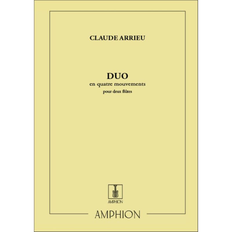 Arrieu, Claude - Duo En Quatre Mouvements, Pour Deux Flutes