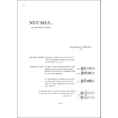 Ohana, Maurice - Neumes