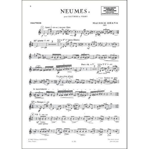 Ohana, Maurice - Neumes