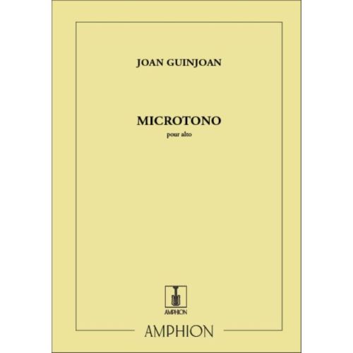 Guinjoan, Joan - Microtono Alto Solo