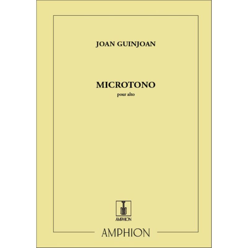 Guinjoan, Joan - Microtono Alto Solo