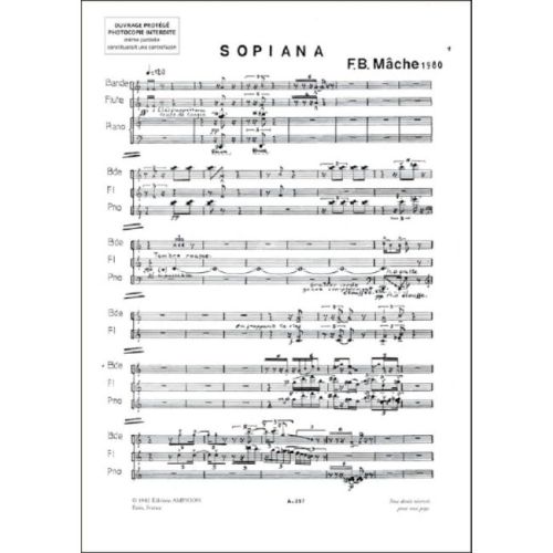 Mache, Franc-Bernard - Sopiana Flute-Piano