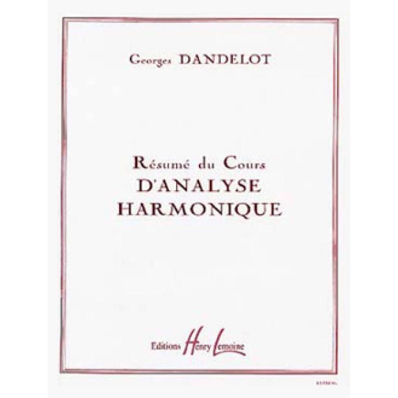 Dandelot, Georges - Résumé de cours d'analyse harmonique