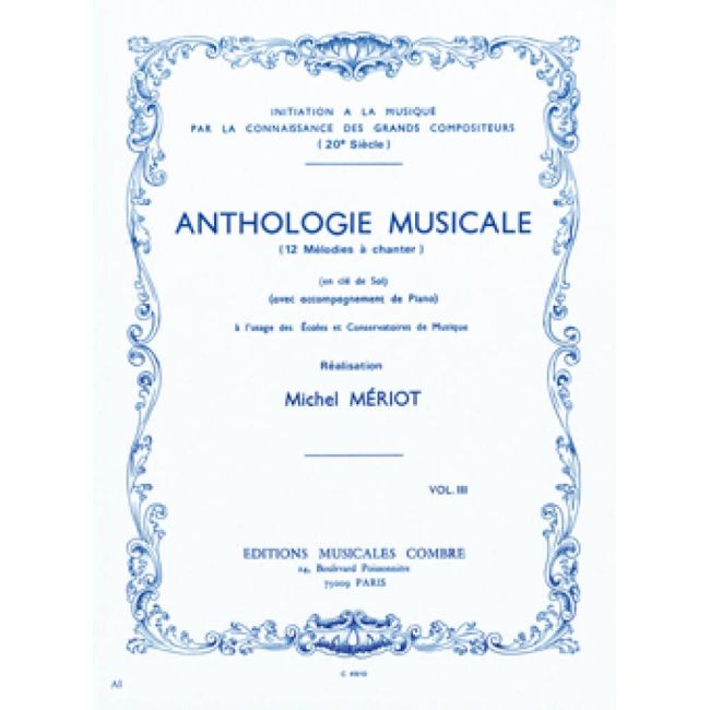 Meriot, Michel - Anthologie musicale Vol.3 (12 mélodies à chanter)