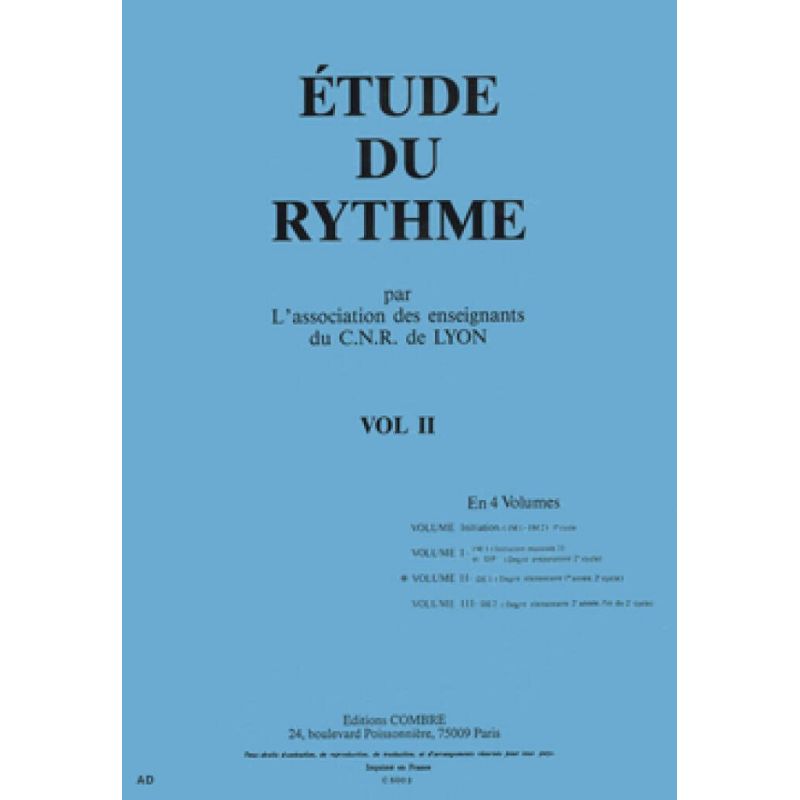 C.N.R. de Lyon - Etude du rythme Vol.2