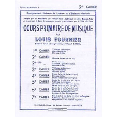 Fournier, Louis - Cours primaire de musique cahier 2