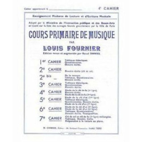 Fournier, Louis - Cours primaire de musique cahier 4